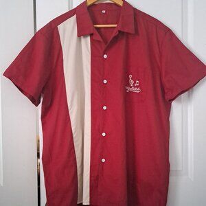 Rock 'n' Roll Men's Casual Button Down Collar Shirt Short Sleeve  XXL New wo tag